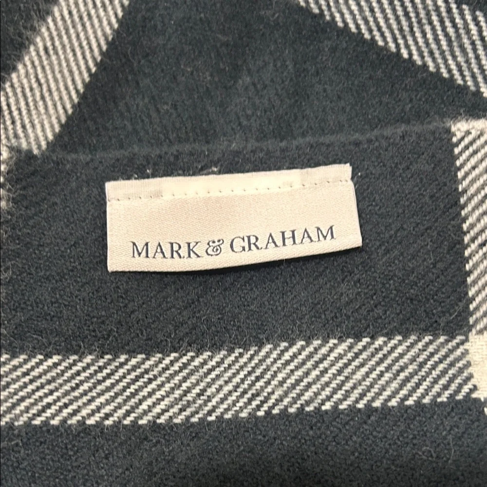 Mark & Graham Classic Black and White Checkered Scarf
